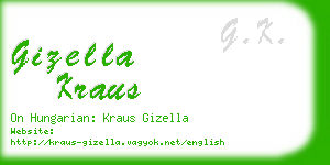 gizella kraus business card